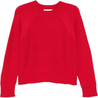Alpha Studio ribbed merino sweater - Red