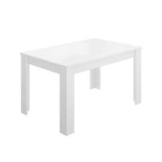 Dmora Mesa extensible efecto madera blanco brillo 190x90h77 cm
