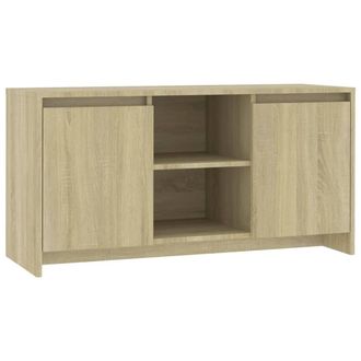 Berkfield Home TV Cabinet Sonoma Oak 102x37.5x52.5 cm Engineered Wood in Light Oak