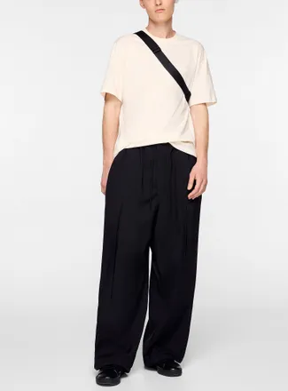 Yohji Yamamoto Mens Tone-on-tone logo T-shirt