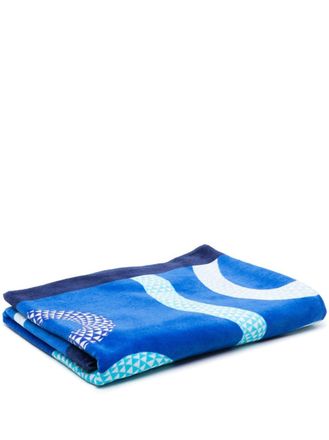 Jonathan Adler Telo da mare Eden con stampa - Blu