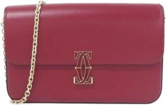 Cartier Pre-owned Vintage Schoudertas - Dames - Vintage Schoudertas - Rood - ONE Size - Leer - Vintage