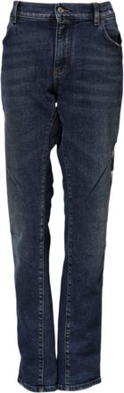 Dolce & Gabbana Womens Blue Cotton Mid Waisted Straight Denim Jeans Elastane Clothing