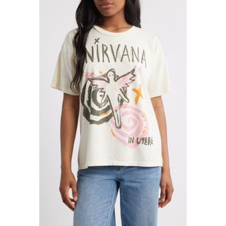 Daydreamer Nirvana In Utero Cotton Graphic T-Shirt in Stone Vintage at Nordstrom, Size X-Small