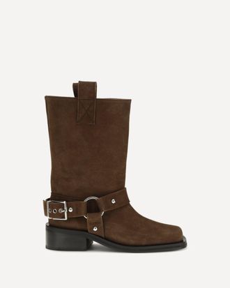 Ganni Suede biker Boots Female 37