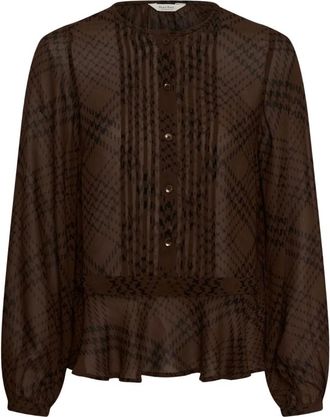 Part Two Overhemden, Dames, Bruin, 2Xl, Cantaline PW Shirt