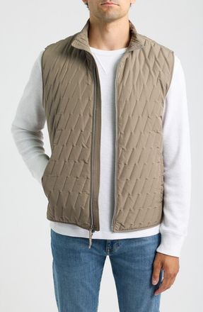 Johnnie-O Belfry Quilted Vest in Khaki at Nordstrom, Size Xx-Large