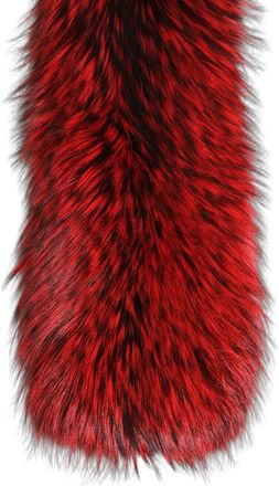 Dolce & Gabbana Red Fox Fur Neck Wrap Warmer Winter Womens Scarf