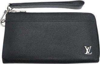 Louis Vuitton Pre-owned Portemonnee (bi-fold) - Heren - Vintage Clutch - Zwart - ONE Size - Leer - Vintage