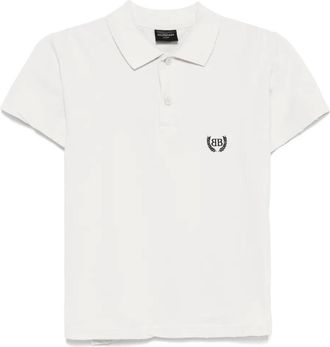 Balenciaga Polo con logo ricamato - Grigio