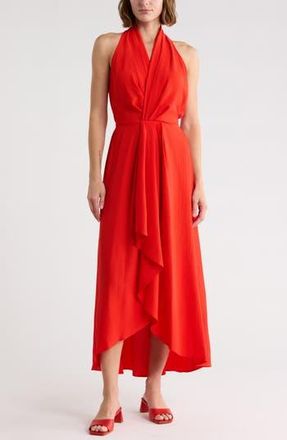 Calvin Klein Ruffle Midi Dress in Tango at Nordstrom Rack, Size 14