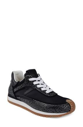 Zigi Soho Freya Rhinestone Sneaker in Black Suede at Nordstrom, Size 11