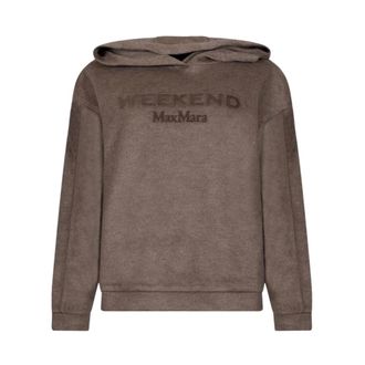 Max Mara Hoodies & sweatvesten, Dames, Bruin, M, Katoen, Jersey Hoodie