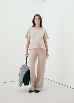 Mango Pantaloni dritti maglia sottile grezzo - Donna - S - MANGO