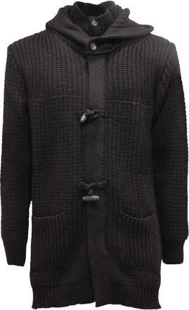 Imperial Wollen Blend Cardigan Jas Trui - Heren - Vesten - Zwart - S - Wol - Truien & Vesten
