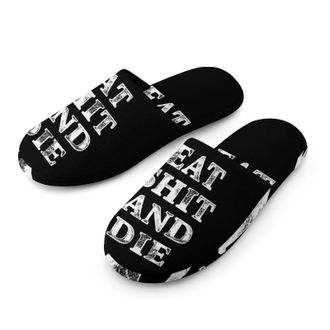 Generic Eat Shit And Die Mens House Slippers Slip Indoor Slipper On Shoes Warm Outdoor
