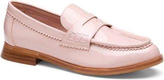 Johnston & Murphy Gillian Patent Leather Penny Loafer in Blush Patent Leather at Nordstrom, Size 10