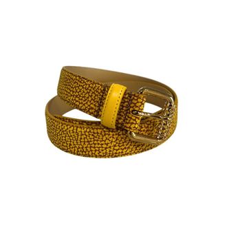 Borbonese yellow Leather Women Womens Belt