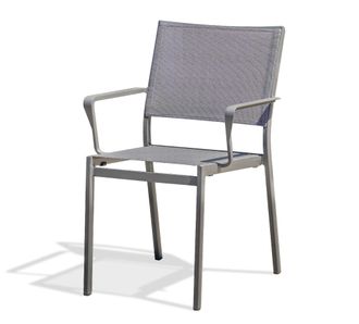 DCB Garden Dcb Garden - Stockholm - Sill&oacute;n De Jard&iacute;n Apilable De Aluminio Y Lona Plastificada