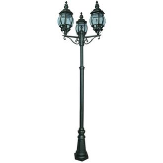 Searchlight Bel Aire - Farola De Exterior De 3 Luces Negro Ip44, E27 - Searchlight
