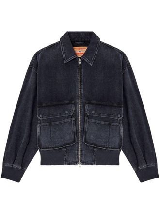 Diesel D-Kurz denim jacket - unisex - Cotton/Modal - S - Black