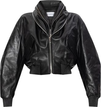 Givenchy Bomber con cuello chal con cremallera - Jackets - Mujer - Negro - S