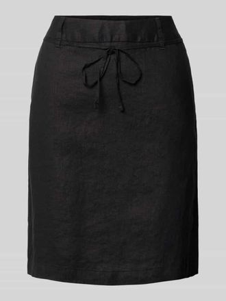 OPUS Minirock aus reinem Leinen Modell Rinea in Black, Gr&ouml;&szlig;e 34