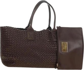 Bottega Veneta Pre-owned Vintage Tote Bag - Dames - Vintage Shopper - Bruin - ONE Size - Leer - Vintage