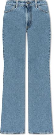 The Attico Jeans met logo - Dames - Bootcut Jeans - Blauw - W26 - Katoen - Jeans