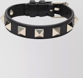 Valentino Garavani leather rockstud bracelet
