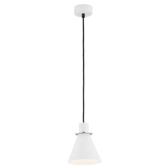 Netlighting Beverly Dome Pendant Ceiling Light White Structure Chrome Elements