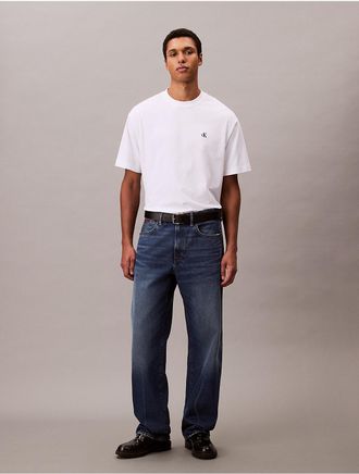 Calvin Klein Jeans Calvin Klein Mens Archive Logo Relaxed Crewneck T-Shirt - White - L