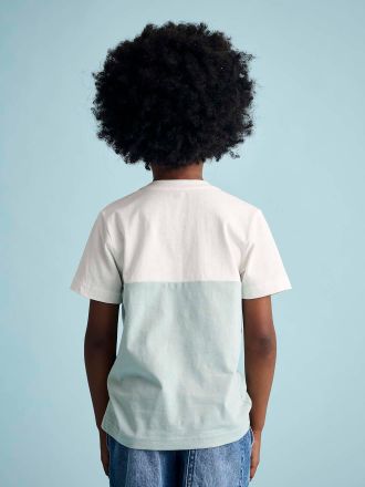 Vertbaudet Jungen T-Shirt, Colorblock mintgr&uuml;n
