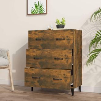 Berkfield Home Sideboard Smoked Oak 69.5x34x90 cm Engineered Wood in Brown