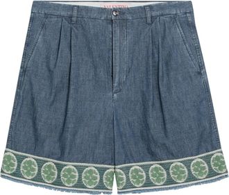 Valentino Garavani Bermuda Shorts - Heren - Denim shorts - Blauw - L - Katoen - Korte Broeken