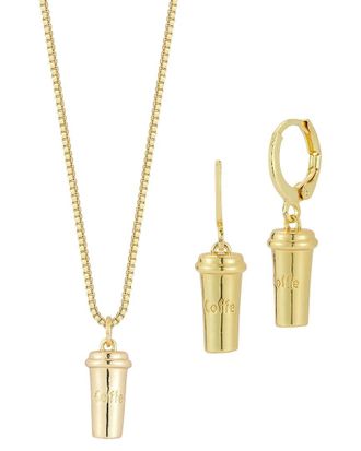 Sphera Milano Gold-Plated Necklace/Earring Set