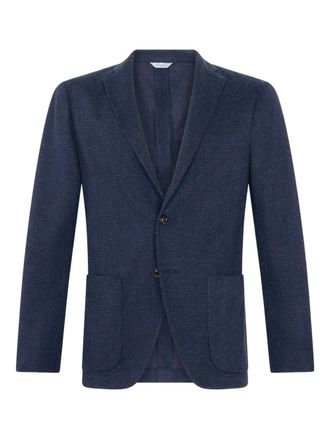 Boglioli patch-pocket two-button blazer - men - Elastane/Cotton - L - Blue