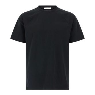 Givenchy Tops, Heren, Zwart, S, Katoen, Satin Insert T-Shirt