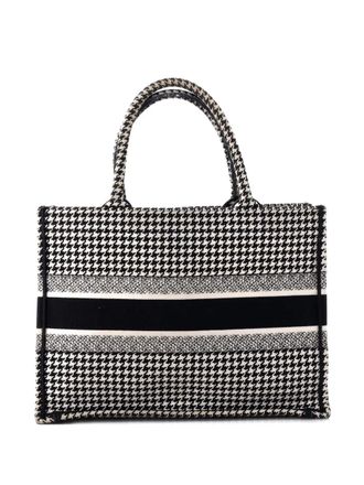Dior Book Houndstooth Canvas Medium tote bag - Zwart