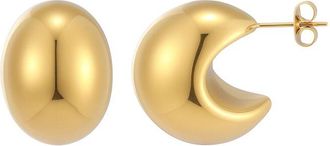 Adornia Adornia 18K Plated Stainless Steel Tarnish-Resistant Lightweight Crescent Moon Statement Stud Earrings