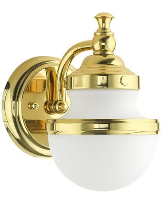 Livex Lighting 1-Light Polished Brass Sconce