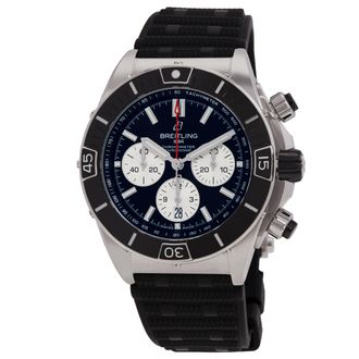 Breitling Pre-owned Breitling Super Chronomat B01 Chronograph Automatic Chronometer Black Dial Mens Watch AB0136251B1S1