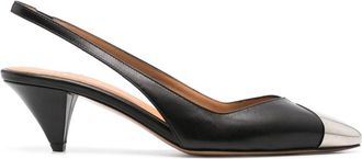 Isabel Marant 50mm Elina leather pumps - women - Calf Leather/Calf Leather/Calf Leather/Metal - 35 - Black