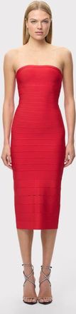 H&eacute;rve L&eacute;ger The Cassidy Dress in Chili at Nordstrom, Size Xx-Small