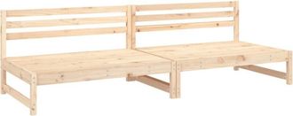 vidaXL Sof&aacute;s centrales de jard&iacute;n 2 uds madera maciza de pino 120x80 cm Vidaxl