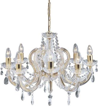 Searchlight Searchlight Marie Therese - 8 Light Crystal Chandelier Polished Brass Finish, E14