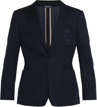 Dolce & Gabbana Blazer met enkele split - Heren - Blazers - Blauw - L - Katoen - Jassen