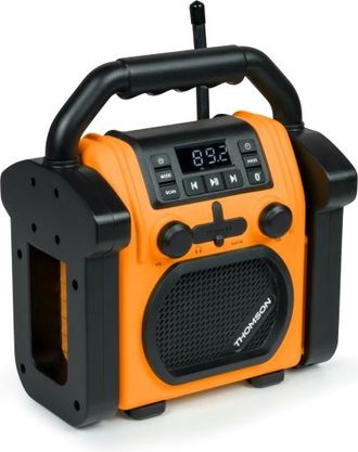 Thomson Wkr60bt - Radio De Obra Con Bluetooth, Radio Fm Pll, Aux-in, Toma Auricular, Usb Reproductor, 30w Musicales, Ipx54, Alimentaci&oacute;n 230v Cable &Oacute; 4 Pilas 