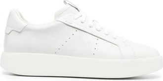 Santoni Occasion Kleedjes - Dames - Sneakers - Wit - 36 EU - Leer - Schoenen