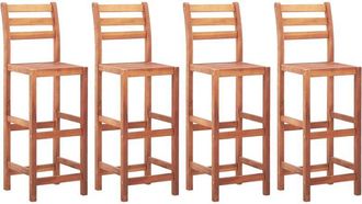 vidaXL Vidaxl - Sillas de cocina 4 unidades madera maciza de acacia